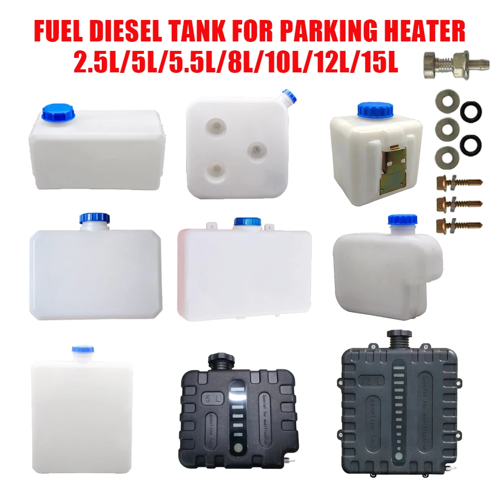 2,5 l/5 l/5,5 l/7 l/8 l/10 l/12 l/15 l Luft-Diesel-Heizung, Kraftstofftank-Speicher mit Kappe für Auto, LKW, Wohnmobil, Wohnwagen, starker Hartplastik Image