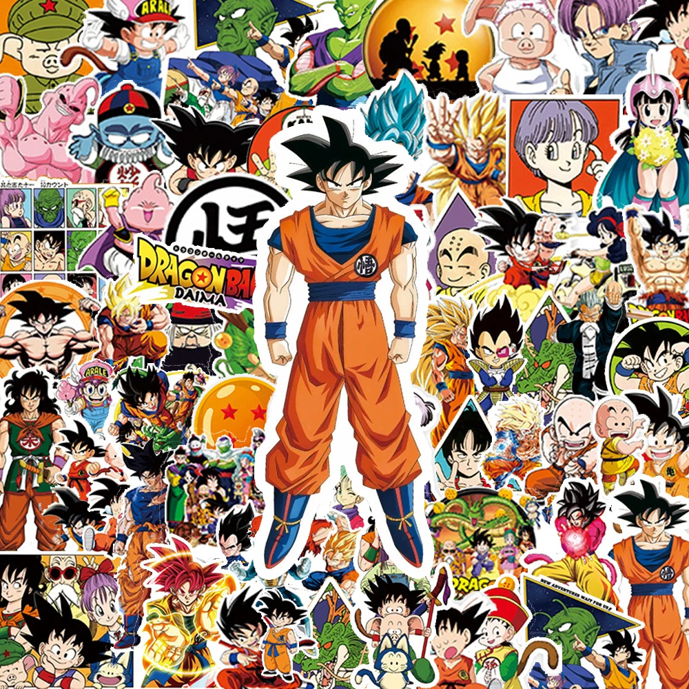 10/30/82 Stück klassische Anime Dragon Ball Cartoon-Aufkleber, Son Goku-Aufkleber für Schreibwaren, Telefon, Gepäck, Fahrrad, coole Graffiti-Aufkleber Image