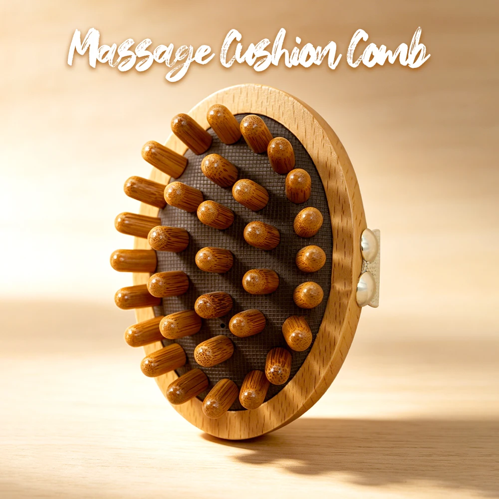 1 Stück Meridian-Massagekissen mit Kamm, Weicher Manueller Ganzkörper-Gua-Sha-Massager für Kopf, Bauch, Beine, Körperentspannung, Heimgebrauch, Anti-Ermüdungs-Mittel Image