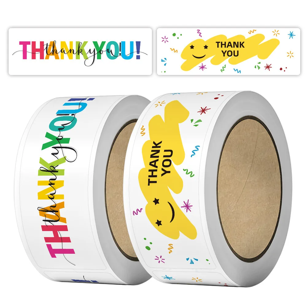 120 Stück/Rolle Dankeschön-Aufkleber für Kleinunternehmen, Dekorative Versiegelungsaufkleber für Lieferung, Dekoration, Verpackung, Geschenke Image