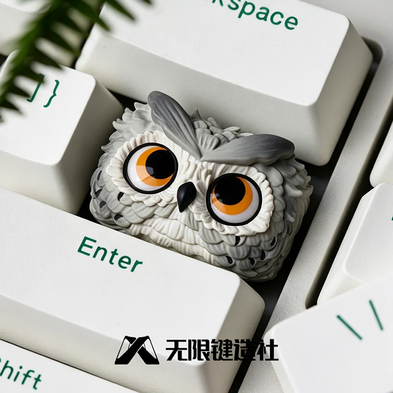 Lobo Keycap Owl Cute Anime Personalisierte Harz-Tastenkappe 1,5u Original austauschbarer einzelner Esc-Taste zur Dekoration mechanischer Tastaturen Image