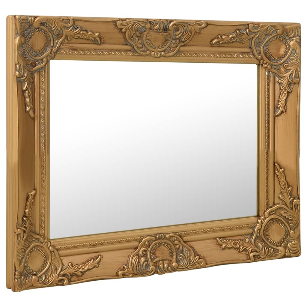 vidaXL Wandspiegel im Barock-Stil 50 x 40 cm Golden Image