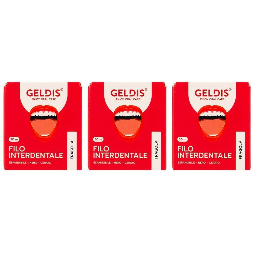 Filo Interdentale Geldis – Fragola 3x1 St