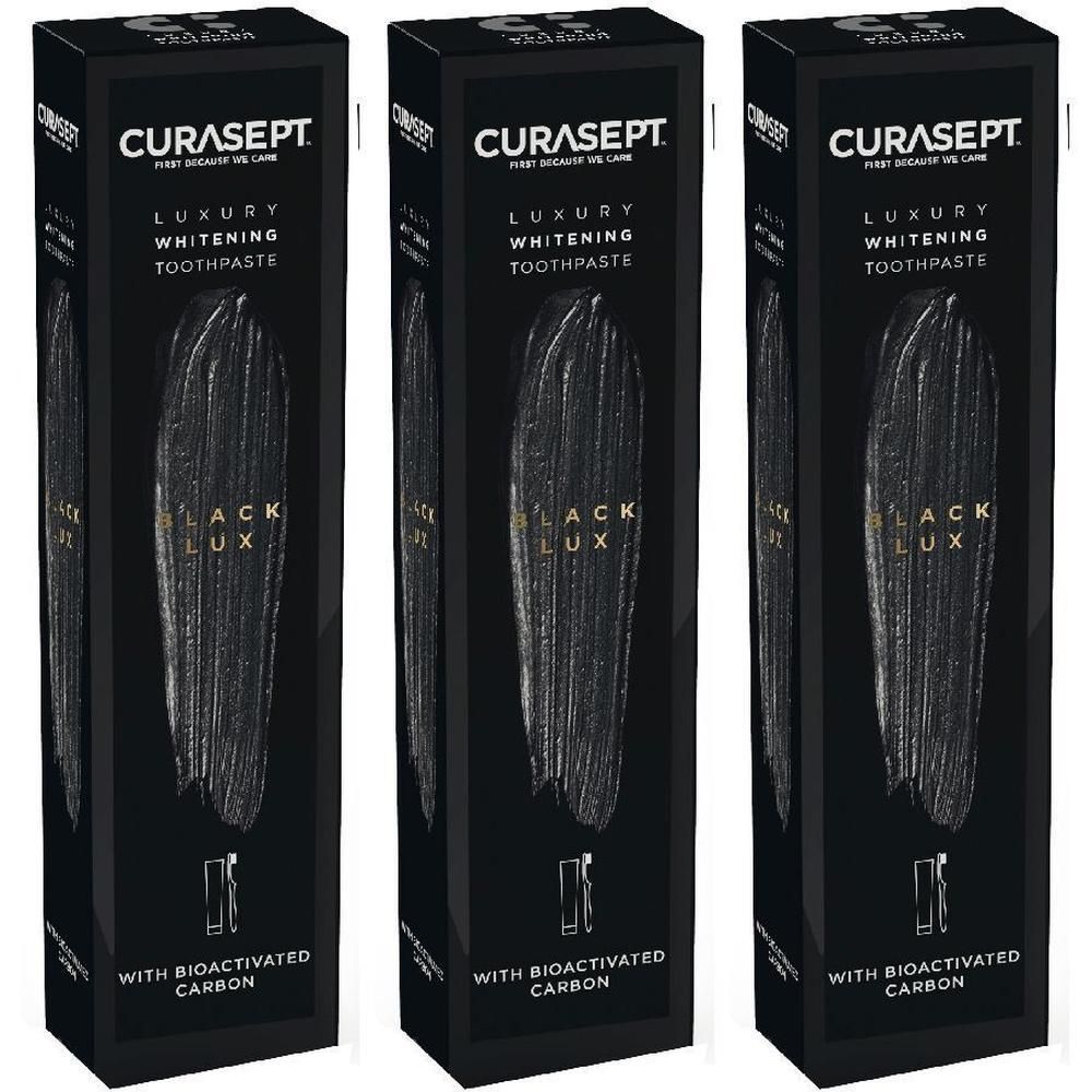 Curasept Black Luxury Whitening Dentifricio 75 Ml + Spazzolino 3x1 St