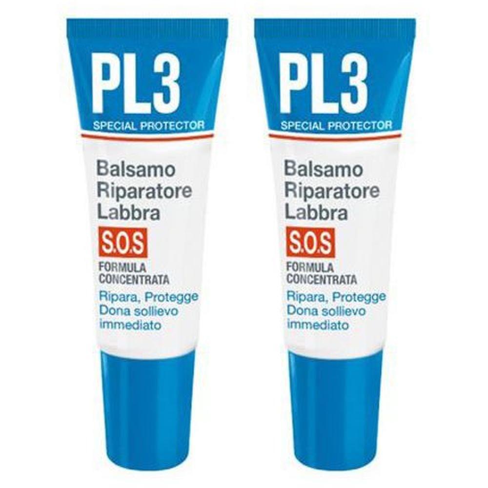 PL3 Balsamo Riparatore Labbra SOS 2x7,5 ml Protezione per le labbra