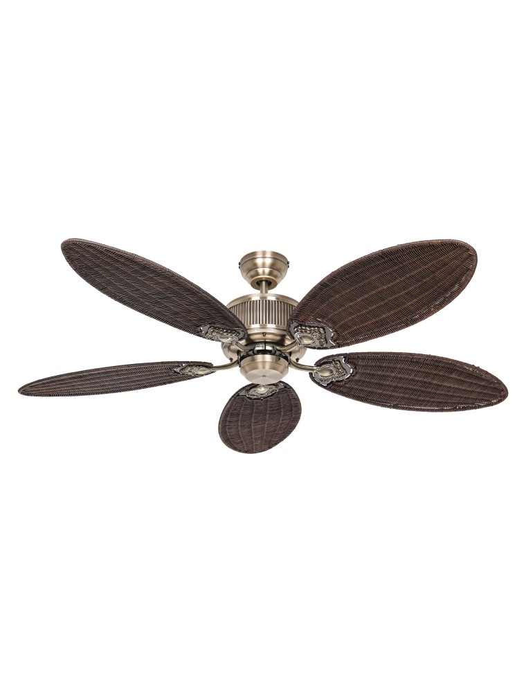 Caribbean Dream Eco II, vermessingter Ventilator Ohne leichte Rattanblätter, Casafan Image