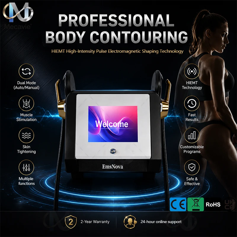 MECAVIE 2026 ABS Fitness- und Wellness-EMS-RF-Profi-Körperformer 6500W 15 Modi Muskelstimulator EMS Muskelaufbau Schönheit