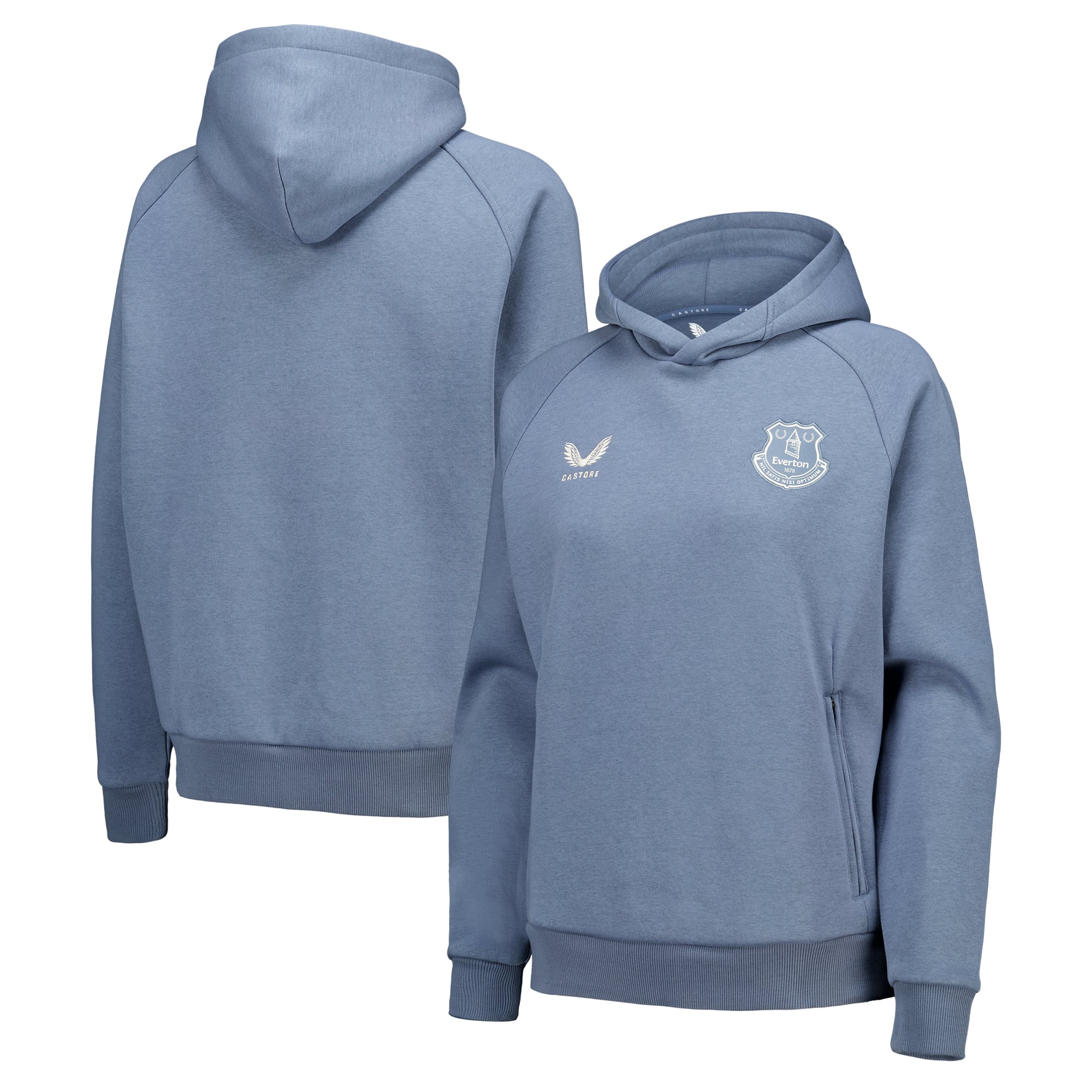 Everton Castore Spieler-Off-Pitch-Hoodie – Blau – Damen