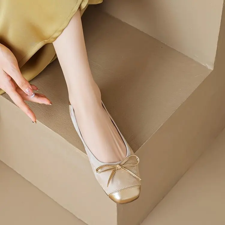 2026 Neue Damen-Ballerinas: Elegante, flache Slip-On-Schuhe für festliche Anlässe, bequeme Loafer mit weicher Sohle für den Alltag