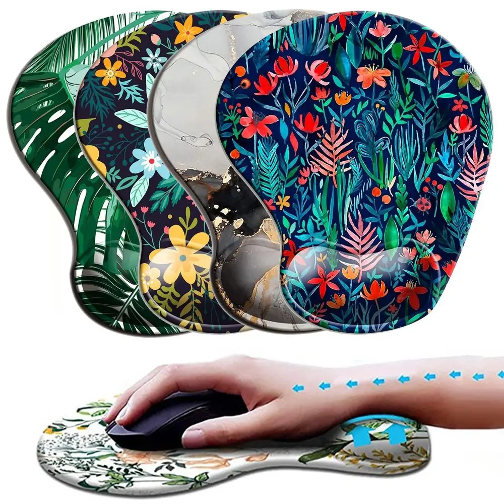 Home Office Silikon Handgelenk Rest Maus Pad Hand Unterstützung Ergonomische Mäuse Matte Nicht Slip Desktop Mousepad Für Laptop Computer Image