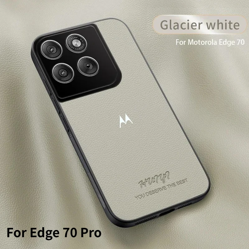 Business "M" Retro Lychee PU-Leder Handyhülle für Moto Edge 70 Fusion+ 60 Pro 50 Ultra Plus G86 Power Magnetische Sturzsichere Abdeckung Image