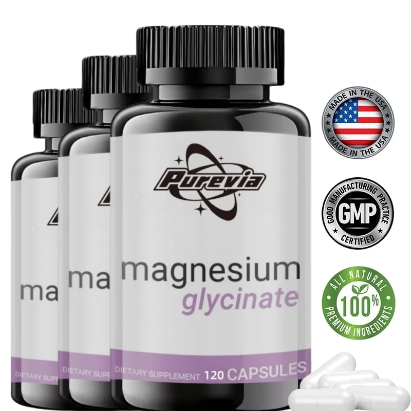 Magnesium Glycinate 1000 Mg - Supports Stress, Sleep, Nerve, And Muscle Health -500 Mg Pure Magnesium Supplement Capsule