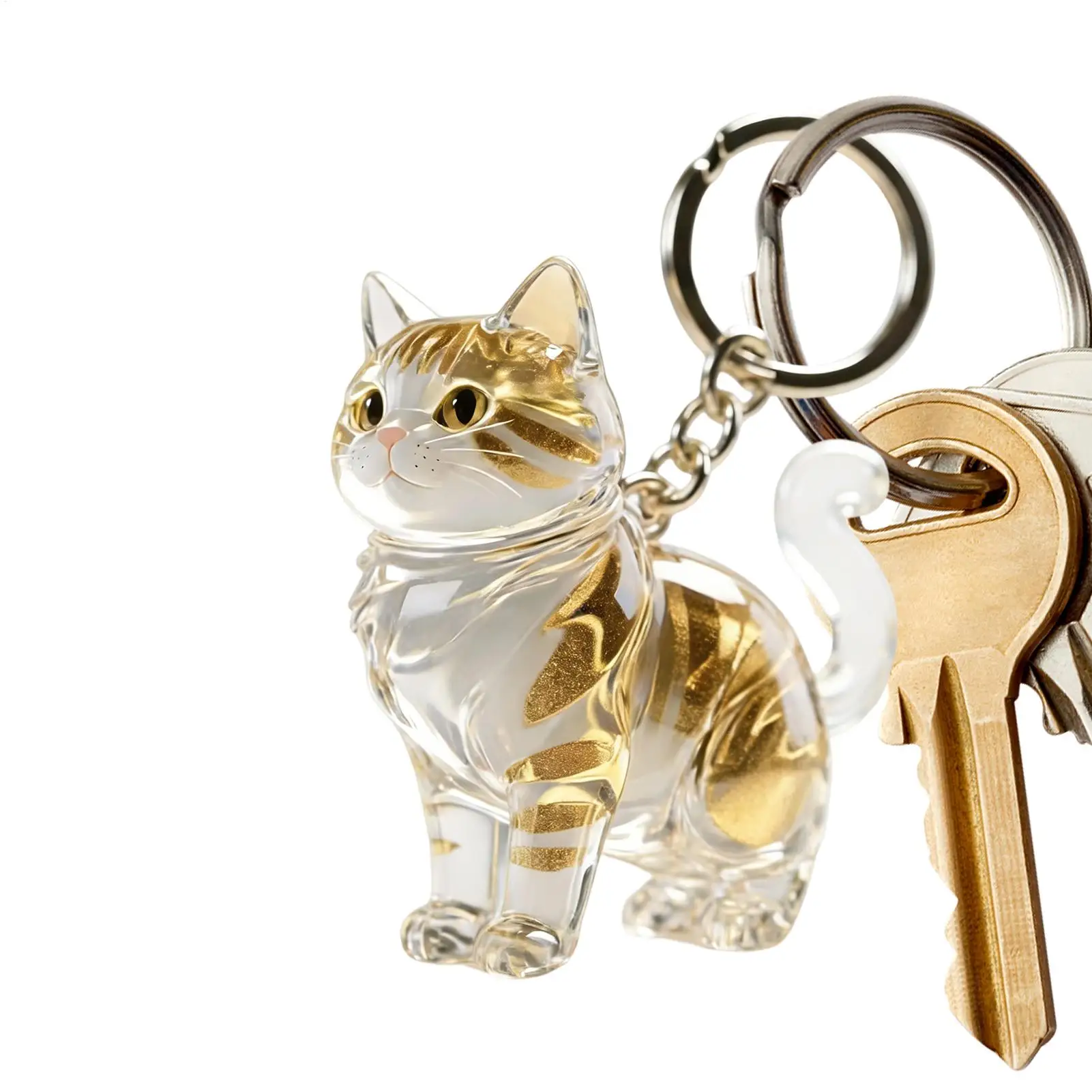 Neuer Katzenhaar-Aufbewahrungs-Schlüsselanhänger, transparenter Haustierhaar-Andenkenanhänger, Souvenir-Kapsel, Sammlerstück, Geschenk, Deko-Accessoires Image