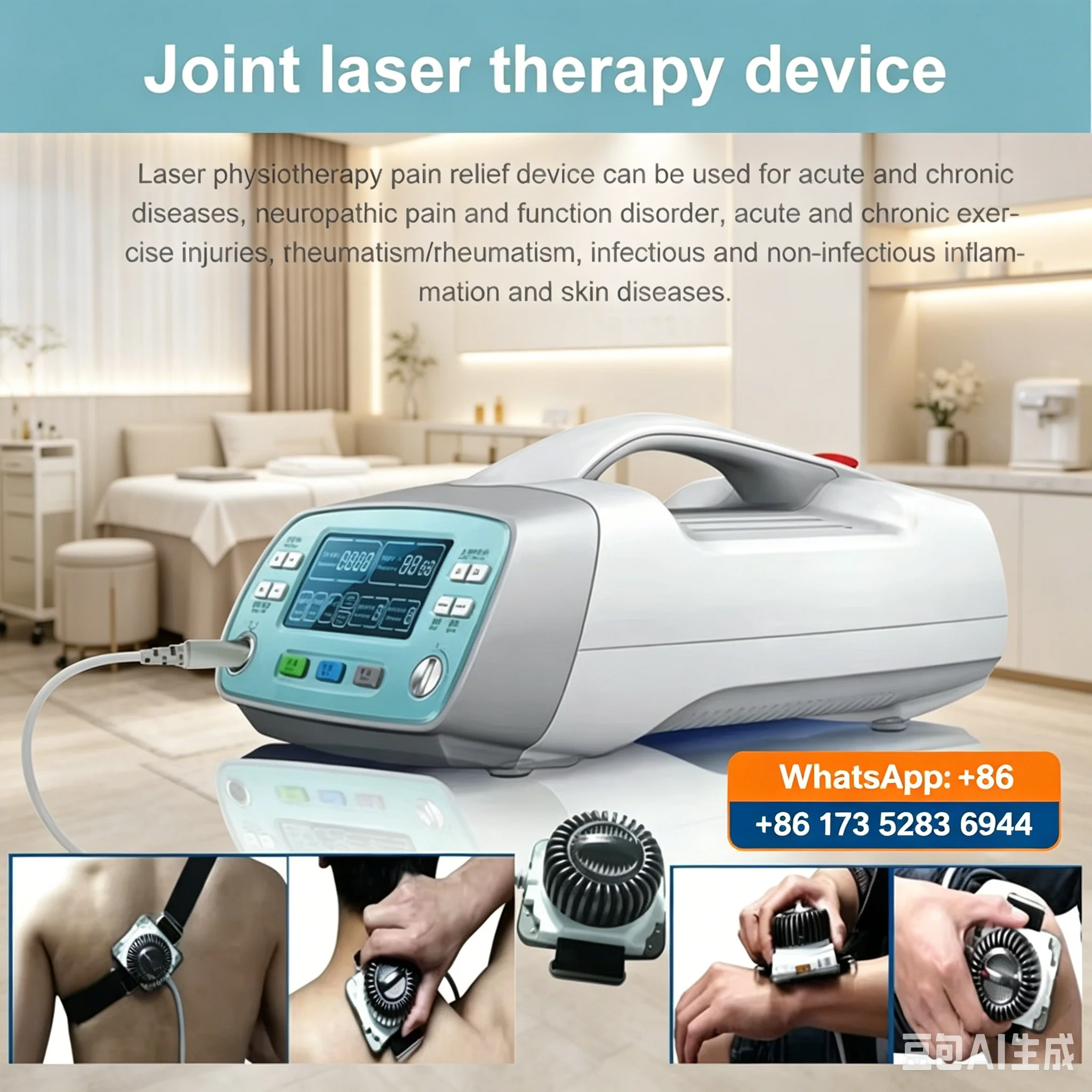CE Klasse 3b Laser für therapeutische Physiotherapie, professionelle LLLT 810 Nm Kaltlasertherapie für den Körper-2027 Image