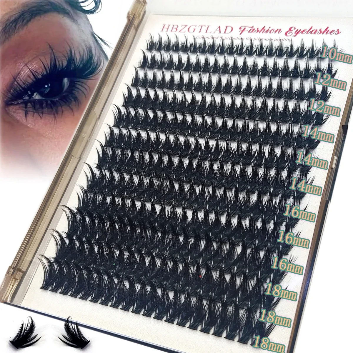 AMSDCN Spike Wimpern-Büschel, Wispy Cluster Wimpernverlängerungen, Nerzstreifen für untere Wimpern, Feenhaar-Kombinationen, Wimpernbüschel Image