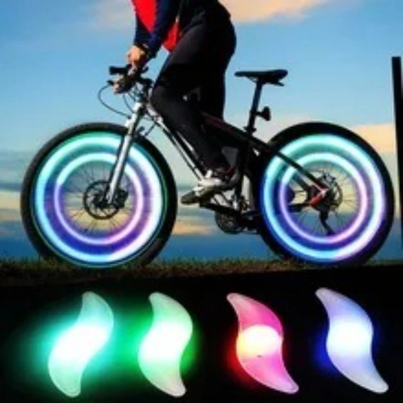 Bunte Fahrrad-Speichenlichter Wasserdichte MTB-Lichter LED-Reifen-Blitzlichter Warnleuchten für Fahrräder Image