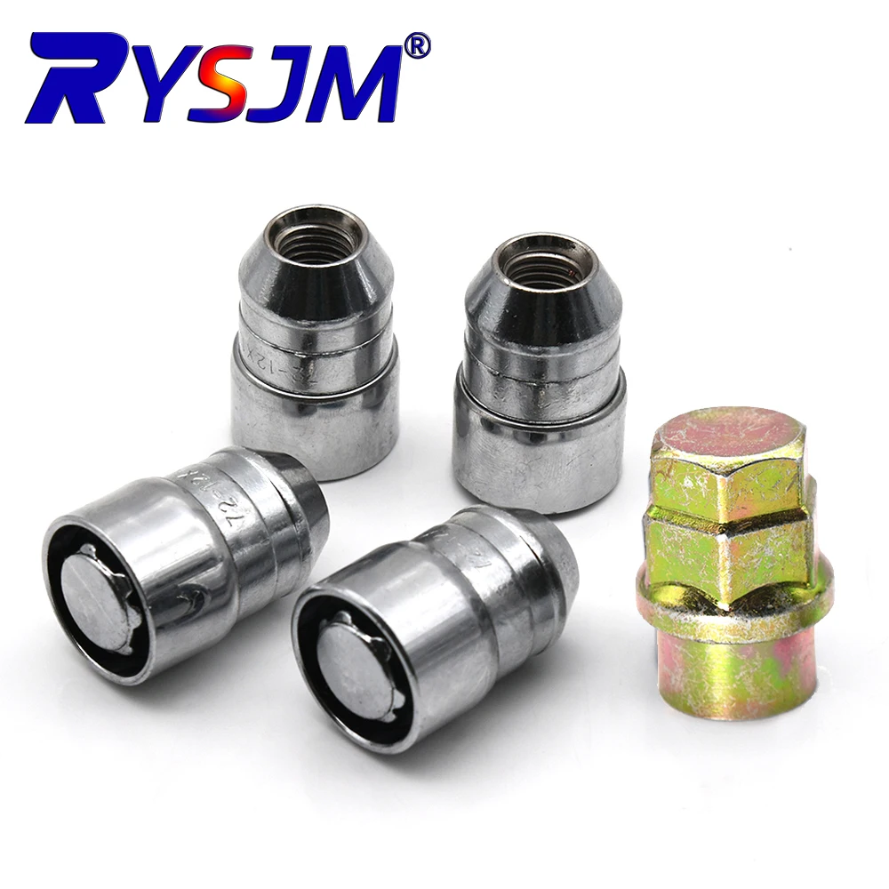 4X Auto M12 X 1,5 Locking Rad Muttern Konischen Sitz Anti diebstahl Sicherheit Auto Rad Locking Auto Zubehör Image