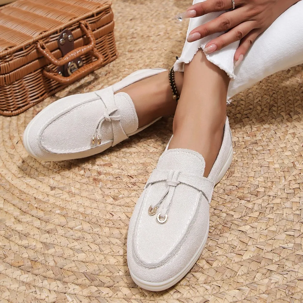 Bequeme Frühlings- und Herbst-Neuheit: Große Größen, weiche Sohle, Damenschuhe im britischen Stil, modische flache Schuhe, bequeme Freizeitschuhe