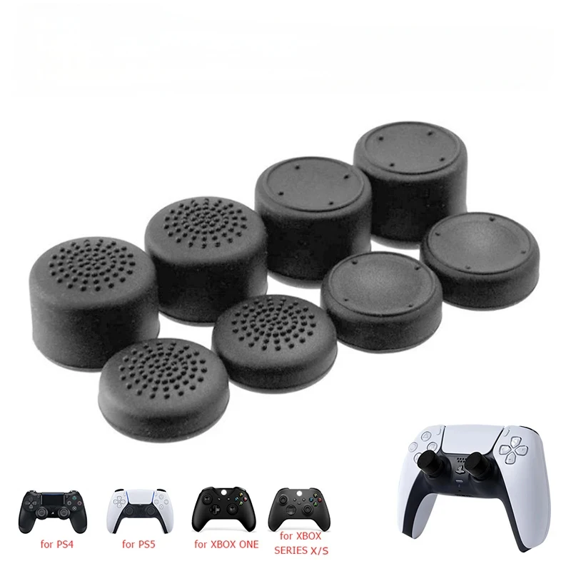 8 Stück Controller-Daumenstick-Griffkappen für PS5, Silikon-Anti-Rutsch-Analog-Gummikappen für PS4/Xbox Series X/S Zubehör Image