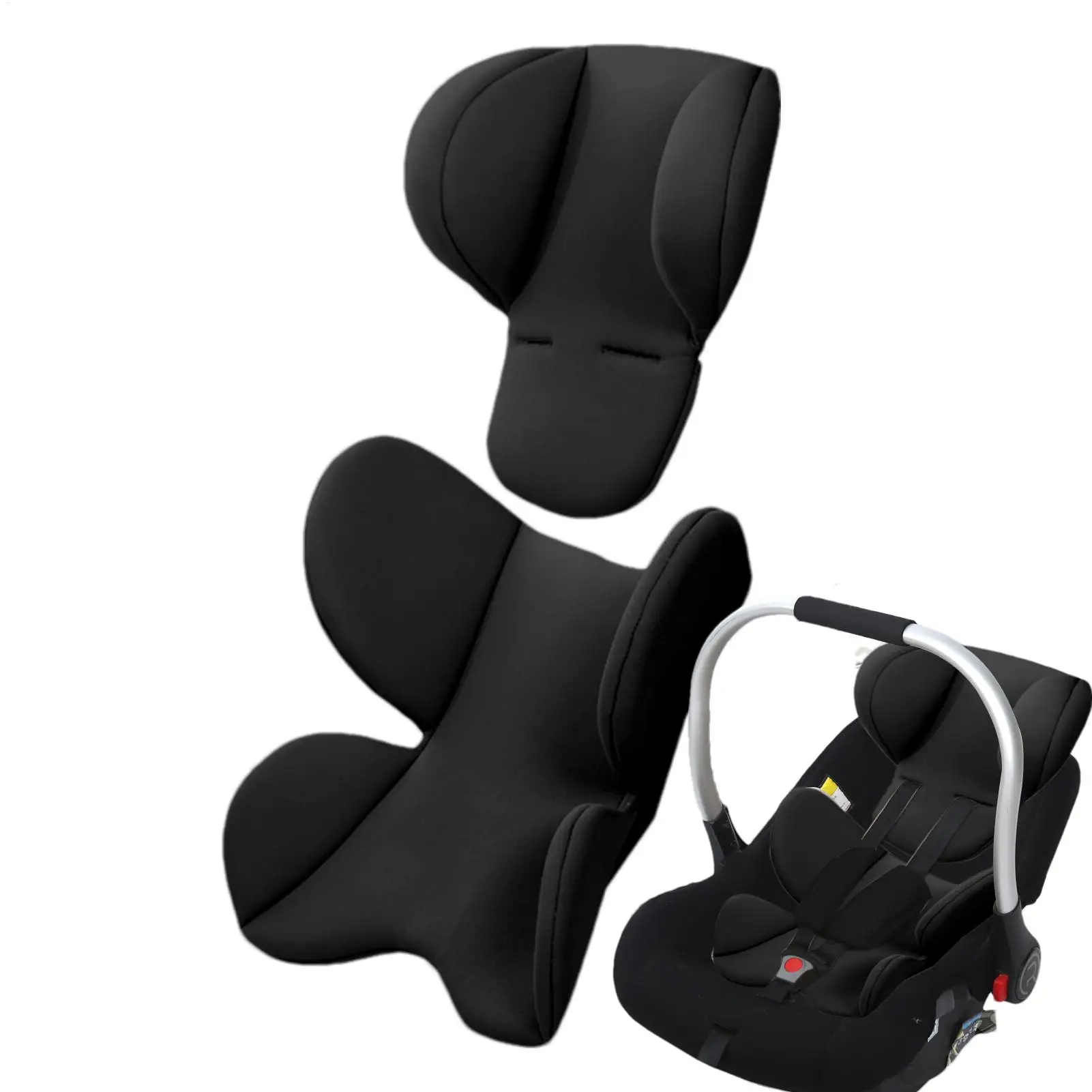Baby Kinderwagen Sitz Pad Einsatz Weiche Kinderwagen Kissen Kopf Hals Baby Auto Sitzkissen Matte Kinder Warenkorb Matratze Matte Kinderwagen zugriffs Image