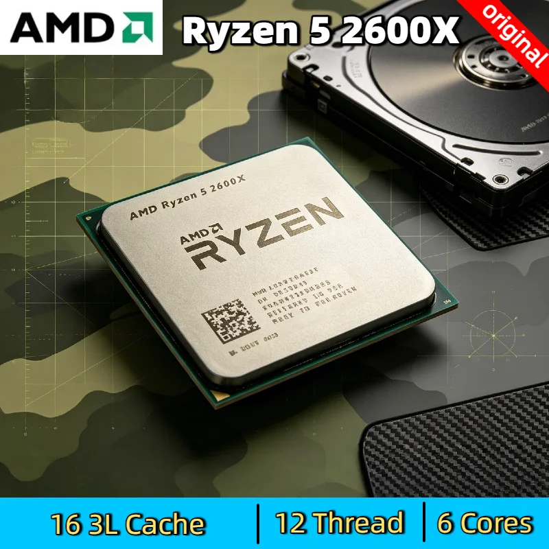 AMD Ryzen 5 2600X 6-Kern 12-Thread 3,6GHz 95W Prozessor LGA AM4 Gaming-CPU Ohne Verpackung R5 2600X Ultra Schnell Plus Image
