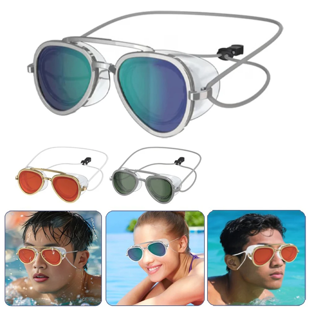 Schwimmbrille mit Vollansicht, Kristallklare Anti-Beschlag-Gläser, UV-Schutz für Pool und Schwimmen Image