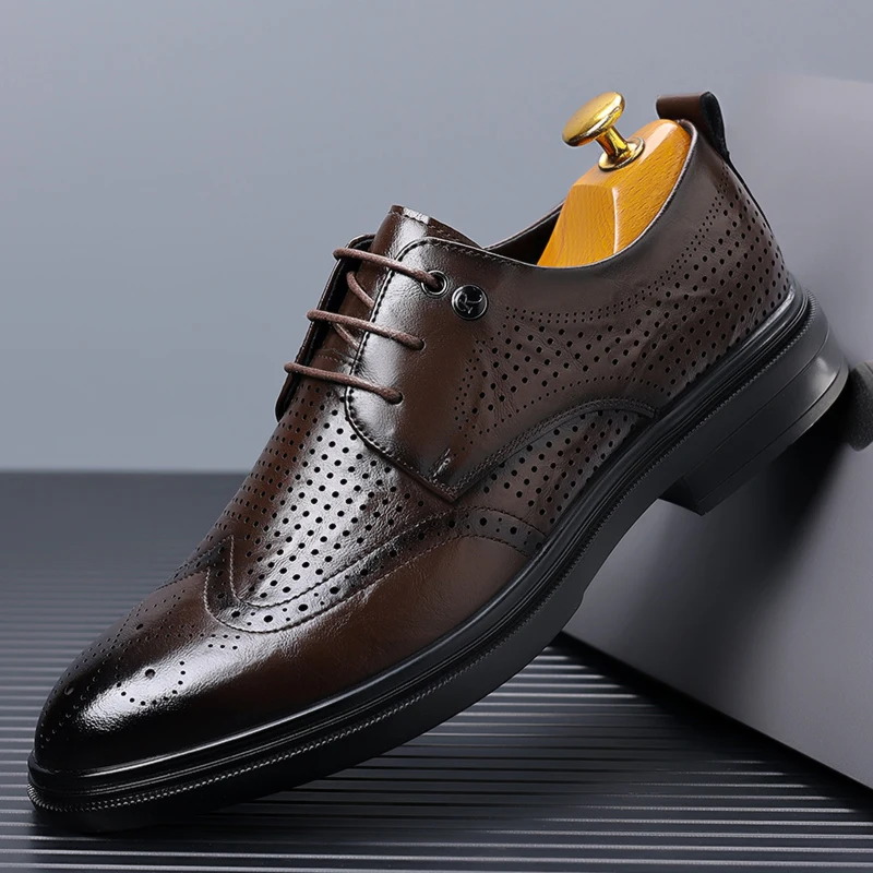 Handgefertigte Herren-Oxford-Schuhe, Designer-Brogue-Herren-Lederschuhe, luxuriöse Mode-Hochzeitsschuhe, Business- und Büro-Herrenschuhe, Größe 38–44