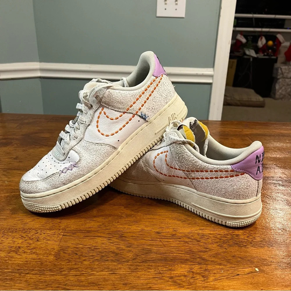 Nike Shoes | Women’s Nike Air Force 1 Low ‘07 Se Nike 101 Size 10.5 | Color: Purple/White | Size: 10.5