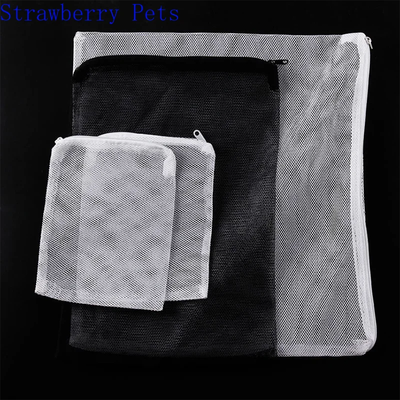 5Pcs Filter Mesh Tasche Aquarium Teich Für Bio Ball Carbon Media Ammoniak Fisch Tank Isolation Tasche Zubehör Image
