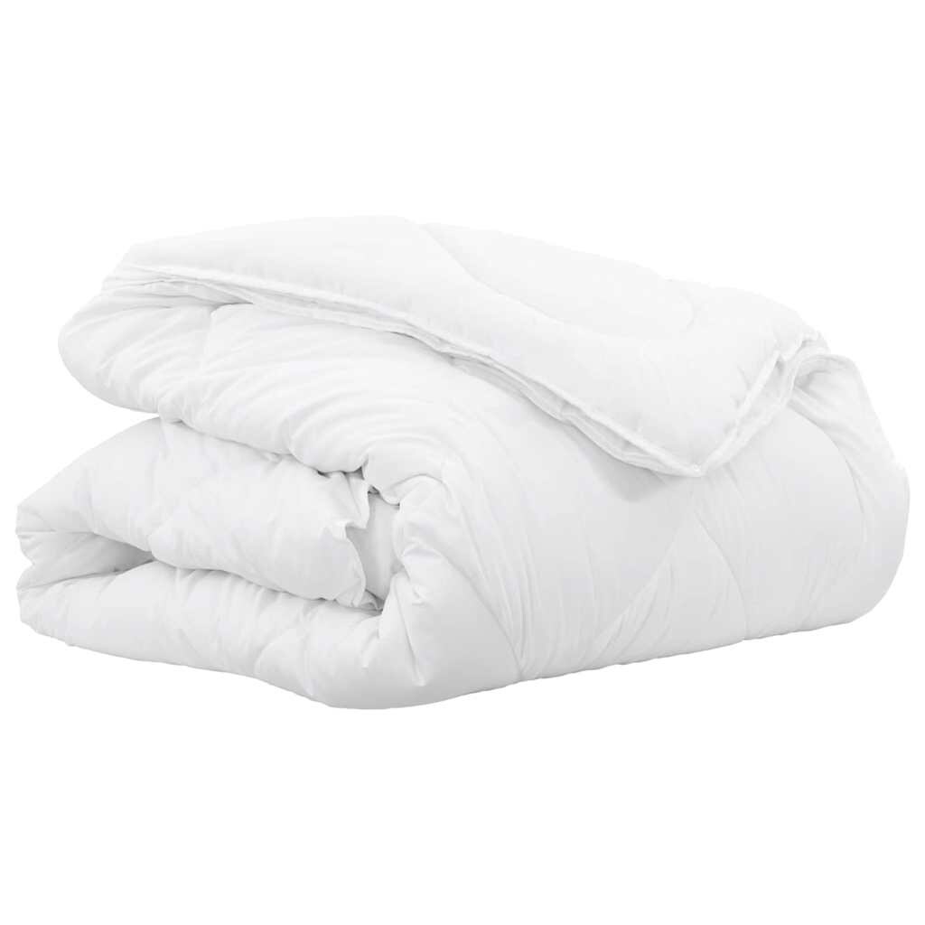 vidaXL 2-in-1 Bettdecke Weiß 240 x 200 x 8 cm Polyester Image