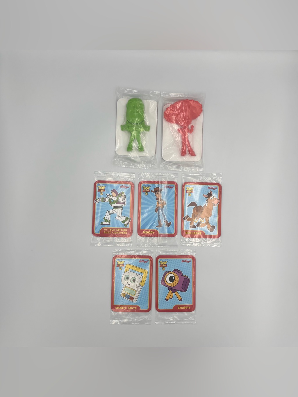 Disney Toys | Toy Story 5 Kelloggs Spoon Toys & Trading Cards 5/9 Toy Lot- Buzz Woody Jessie | Color: Blue/Red | Size: Small