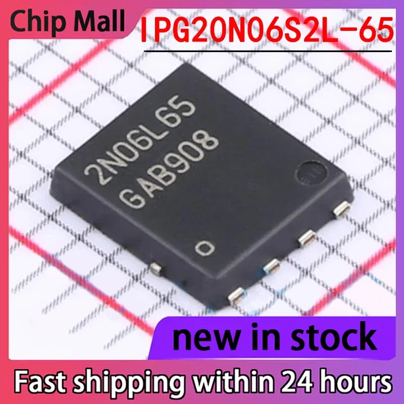 1PCS Neuer IPG20N06S2L-65 Siebdruck-2N06L65-Paket TDSON-8 Feldeffekttransistor (MOSFET) Image