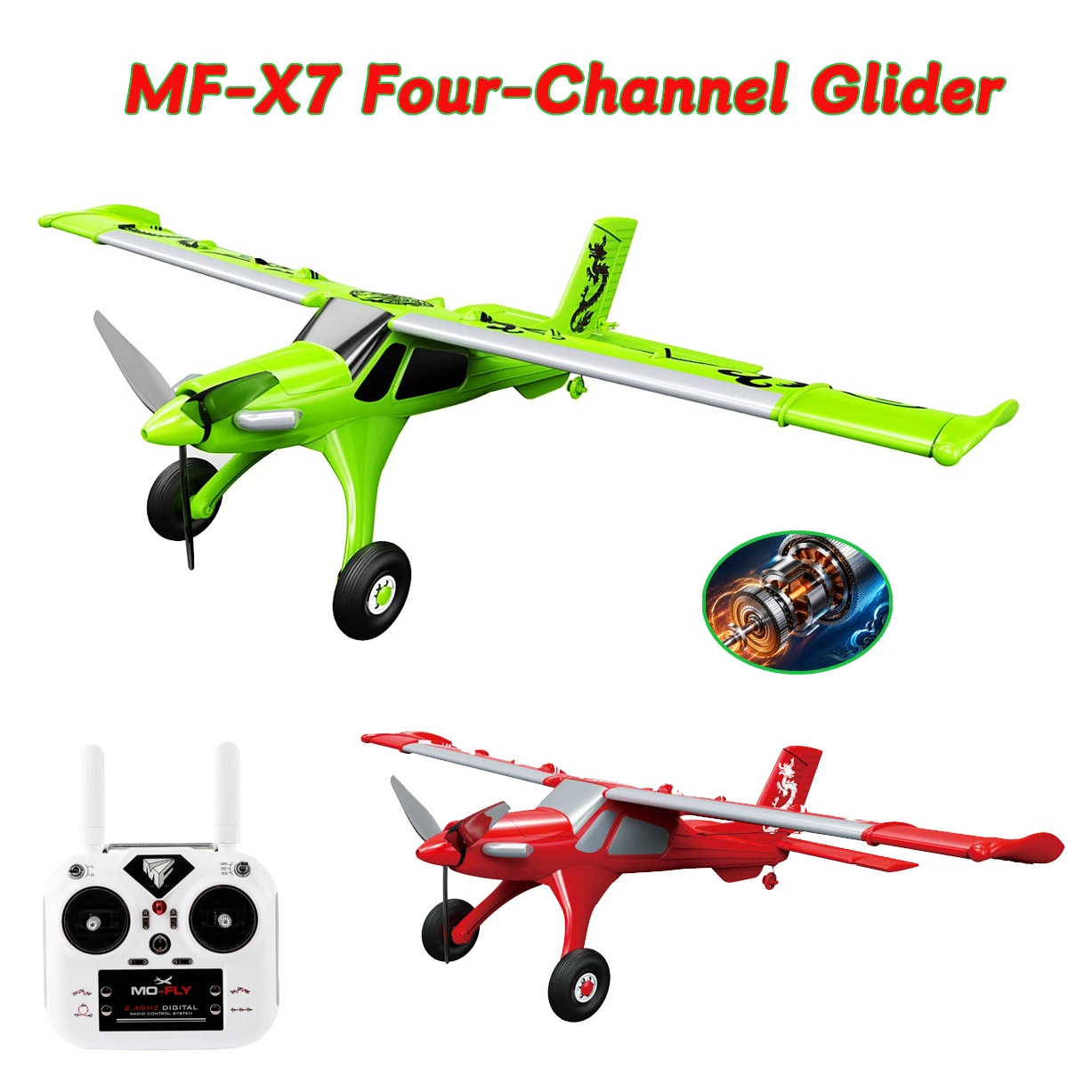 MF-X7 Phoenix & Heavenly Dragon 510mm Spannweite 2.4G Fernbedienung 4CH Brushless Ein-Klick-Stuntflug Niedrigbatterie-Warnung Spielzeug Image