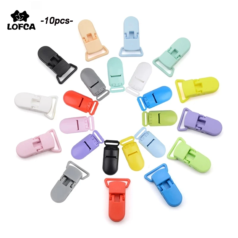 10 teile/los Baby Nippel Kunststoff Verschluss 20mm Bunte Silikon Perlen Kette, Der Zubehör Fütterung Werkzeuge Für Infant Schnuller Clip Image