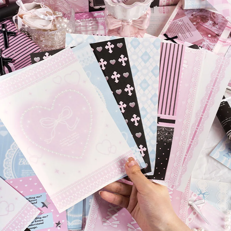 30 Stück großes Vintage-Dekorpapier für Planer, handgefertigt, DIY, Handkonto, Tagebuch, Album, Scrapbooking, Material, Papier Image