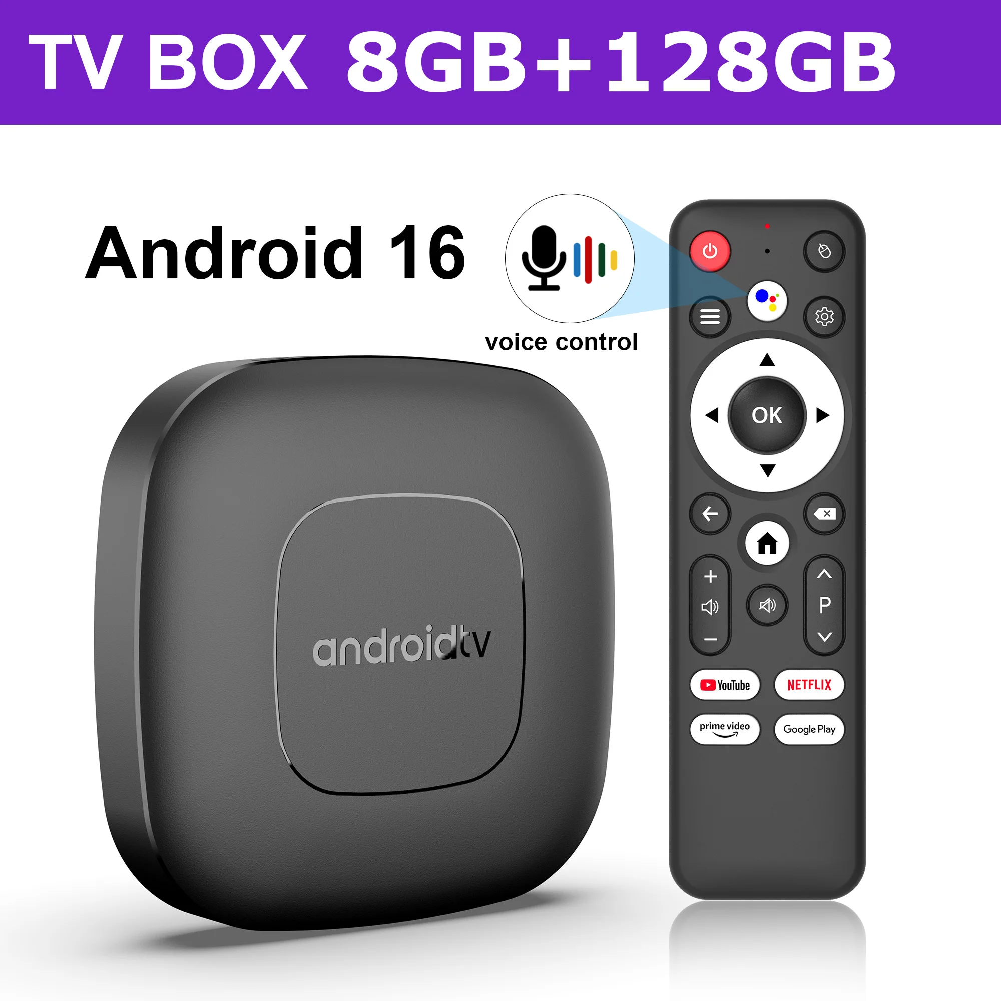 2025 Neue Smart Home Theater TV Box T1 Android 16 RK3518 Google Assistant Netflix Streaming 8G128G BT5.4 + 2,3 Media Player Image