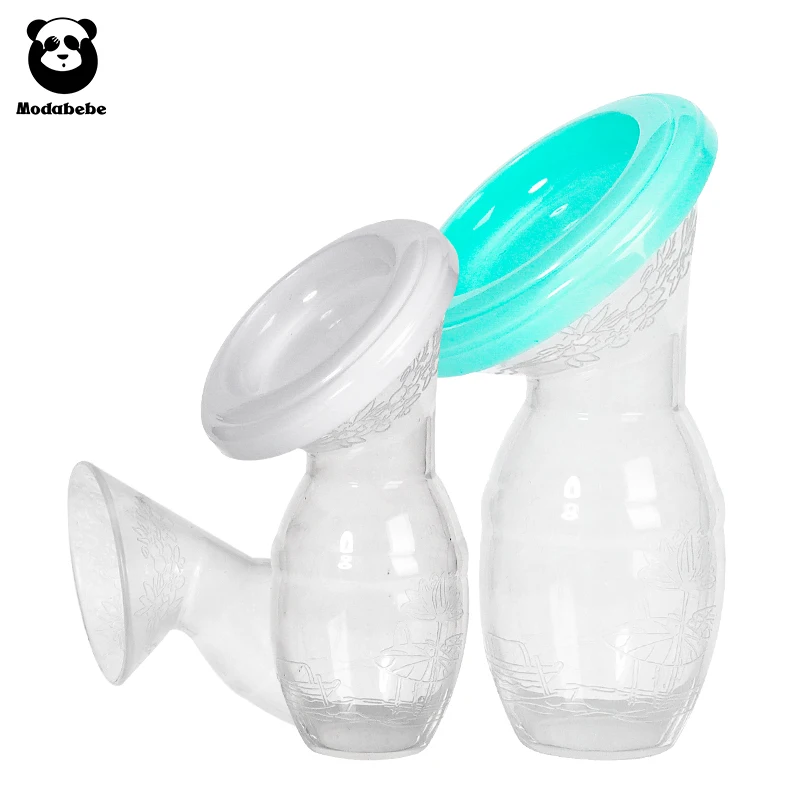 Modabebe Muttermilchsammler, lebensmittelechtes Silikon, manuelle Brustpumpen, Muttermilchschoner Image