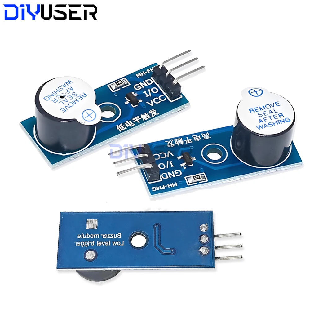 Aktives Passives Buzzer-Modul, 5V Low-Level-Trigger, Kompatibel mit Raspberry Pi ESP32, Hochwertiges DIY-Kit Image