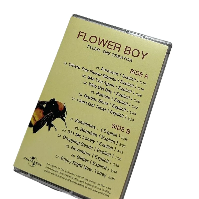 Auf Lager: Tyler The Creator Flower Boy Kassette, Jazz Rap Neo Soul Hip Hop, Brandneu und Versiegelt
