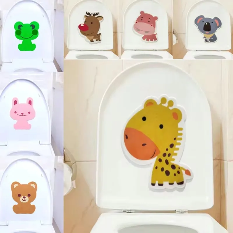 Cartoon-Duft-Toilettenaufkleber Selbstklebende Wandsticker für Kinderbadezimmer Dekorative Geruchsneutralisierende Toilettendeckel-Aufkleber