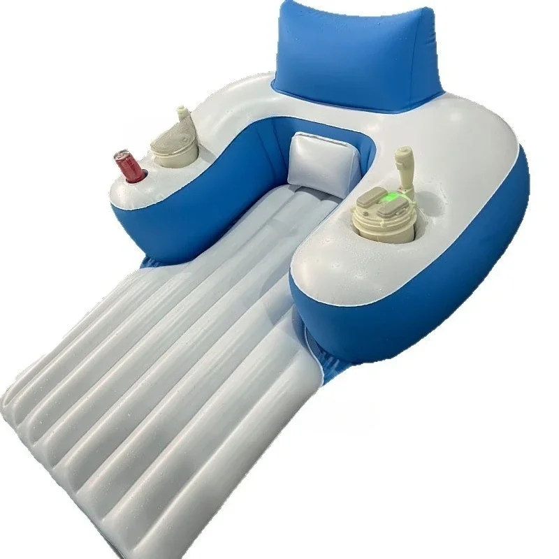 Aufblasbares Wasser-Motorboot mit Elektropropeller für den Außenbereich, schwimmender Lounge-Sessel, schwimmendes Bett Image