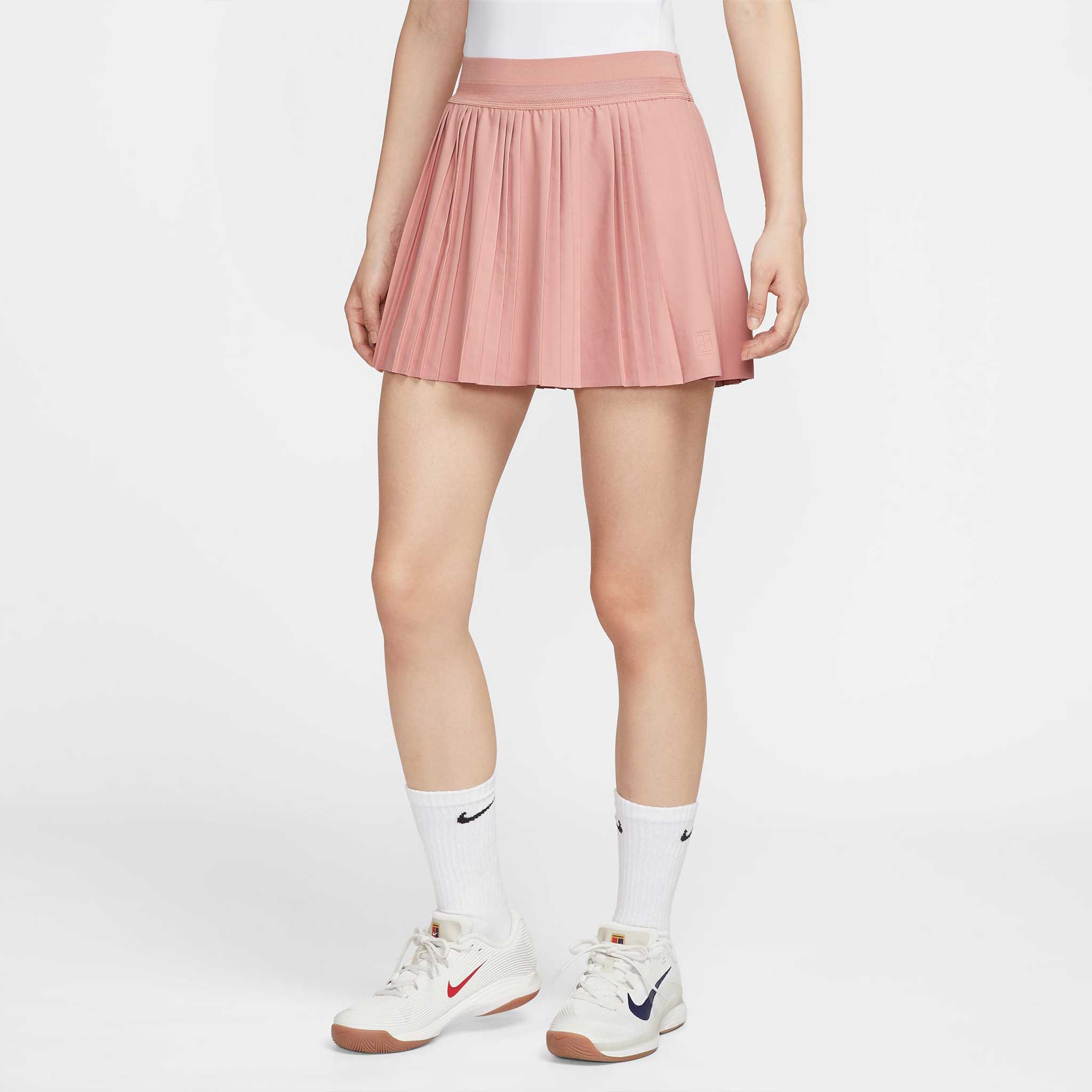Nike Dri-Fit Pleated Advantage Tennis Skirt Women's Tennis Apparel Red Stardust