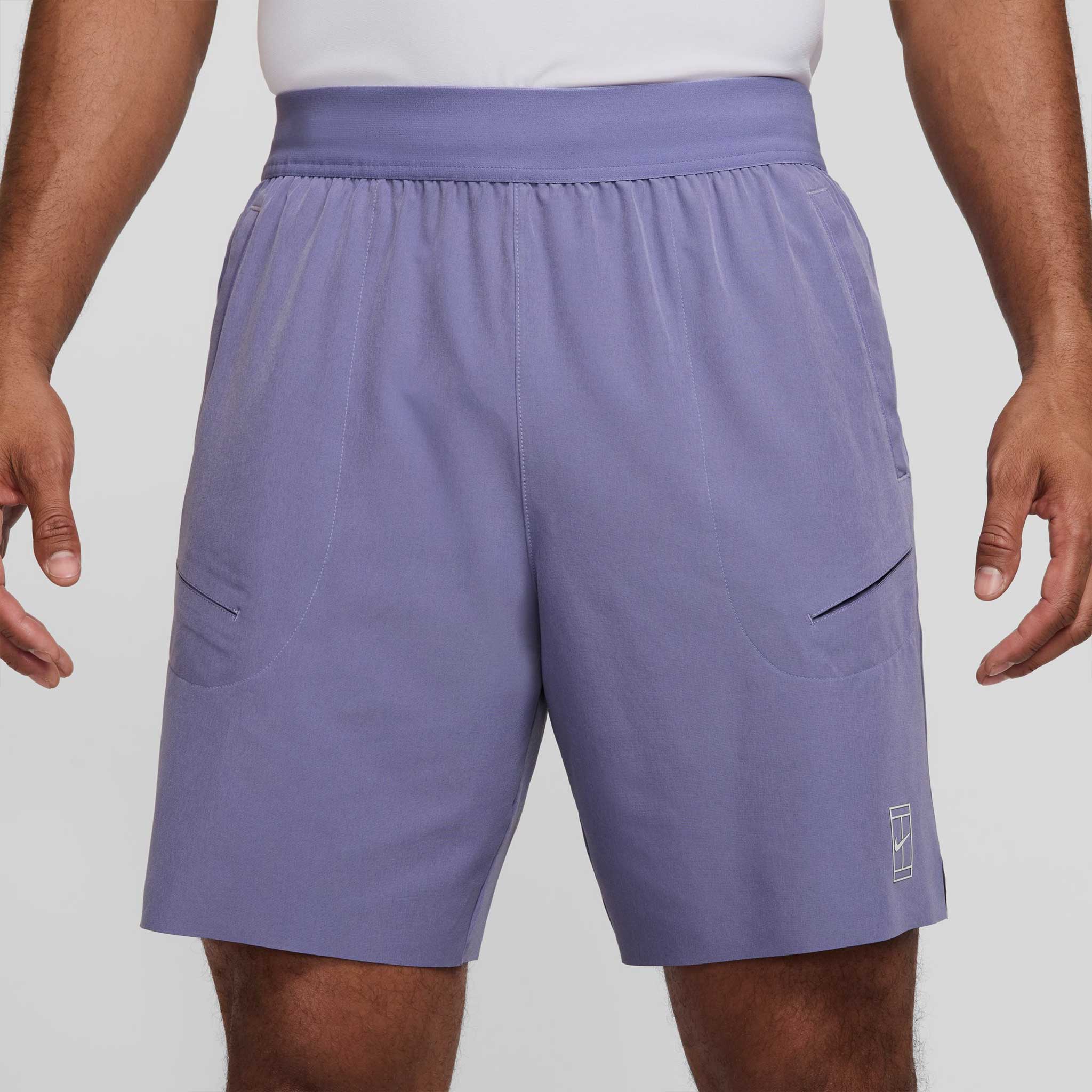 Nike Dri-Fit Advantage 8" Tennis Short Men's Tennis Apparel Dusty Amethyst/White