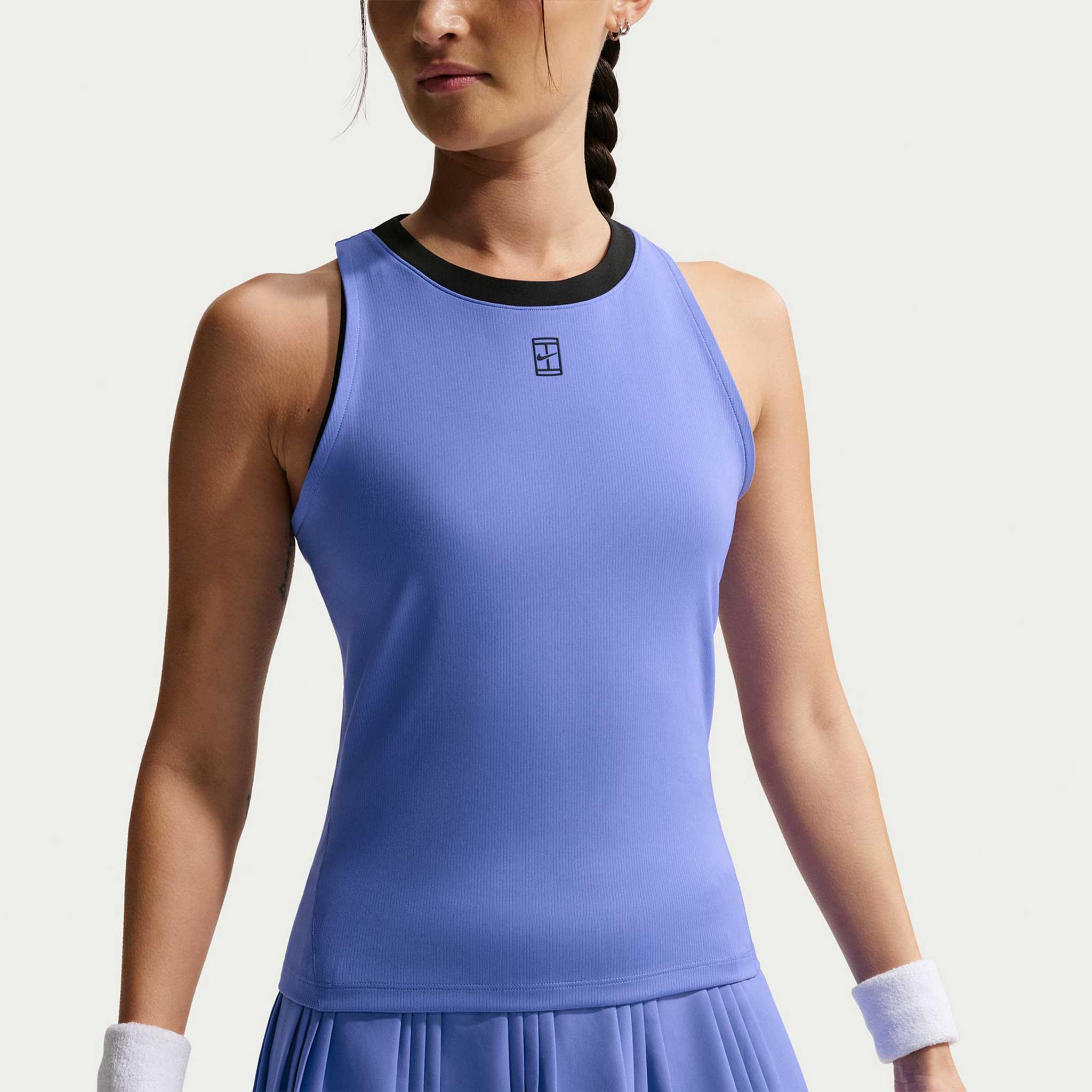 Nike Dri-Fit Court Advantage Tank Women's Tennis Apparel Sapphire/Black