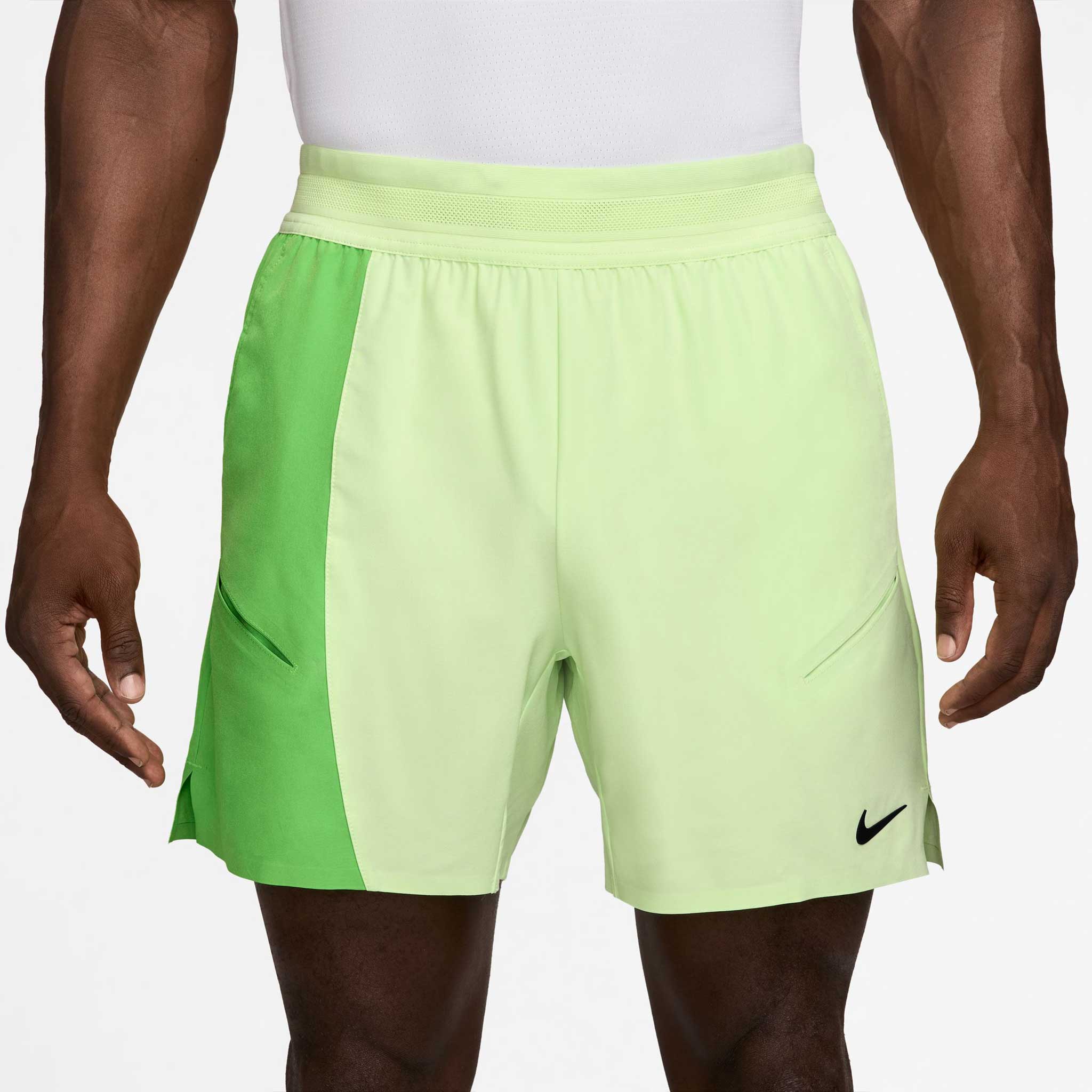 Nike Melbourne Slam Short Men's Tennis Apparel Light Liquid Lime/Mean Green/Black
