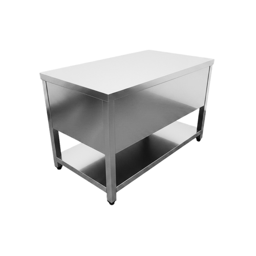 VM Europa Edelstahl Grilltisch, Untertisch, Unterbau Tisch mit Grundboden: 50 x 60 cm / 55 cm Image