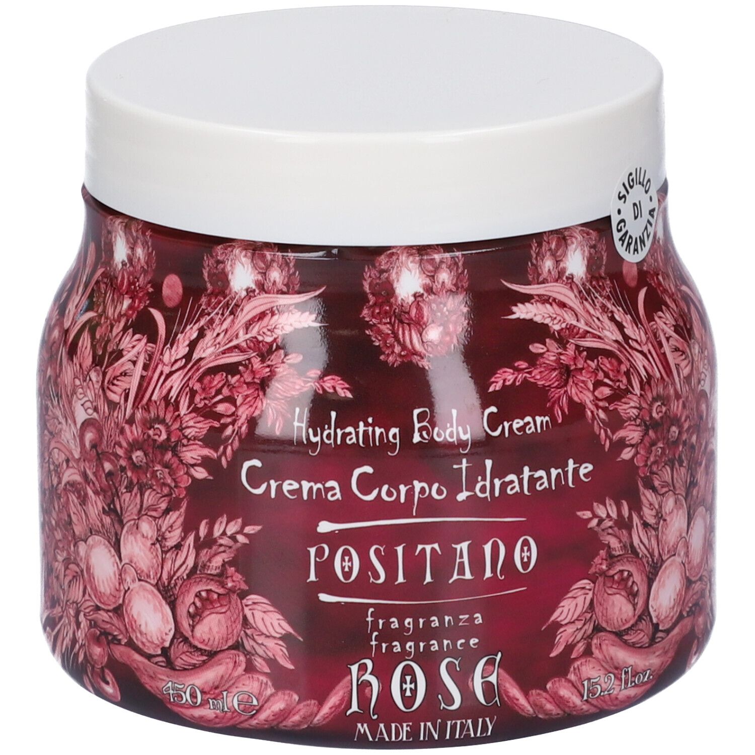 Rudy Profumi Crema Corpo Idratante Linea Positano Rosa Damascena 450 m