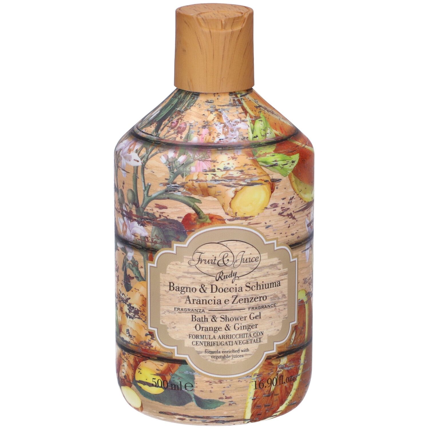 Rudy Profumi Fruit&Juice Bagno & Doccia Schiuma Arancia e Zenzero 500