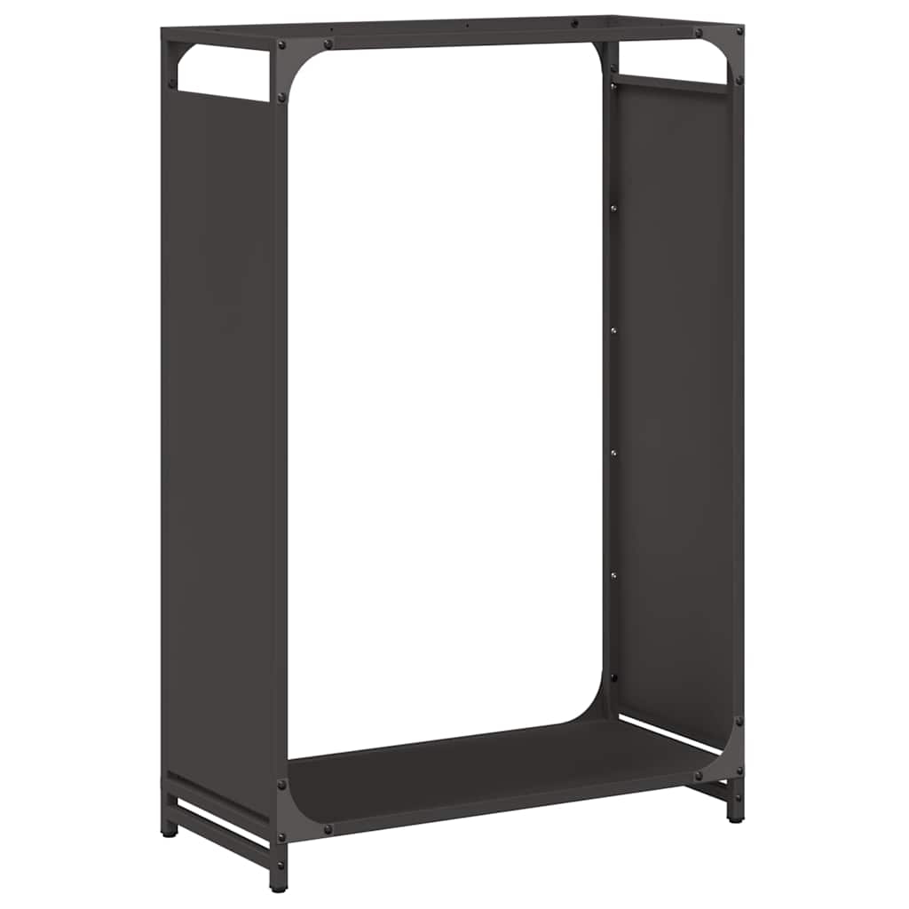 vidaXL Brennholzregal Schwarz 60x28x90 cm Kaltgewalzter Stahl Image