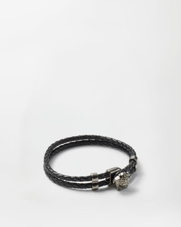 La Medusa Leather Bracelet - White - Versace Bracelets